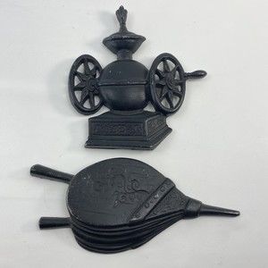 2 Pc Set Cast Iron Wall Hanging‎ Vintage Kitchen Decor Vintage SEXTON VTG